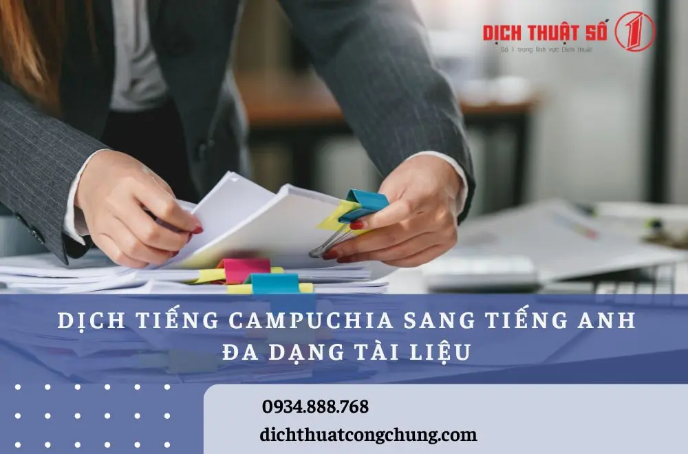 Dịch vụ dịch tiếng Campuchia sang tiếng Anh chuyên nghiệp