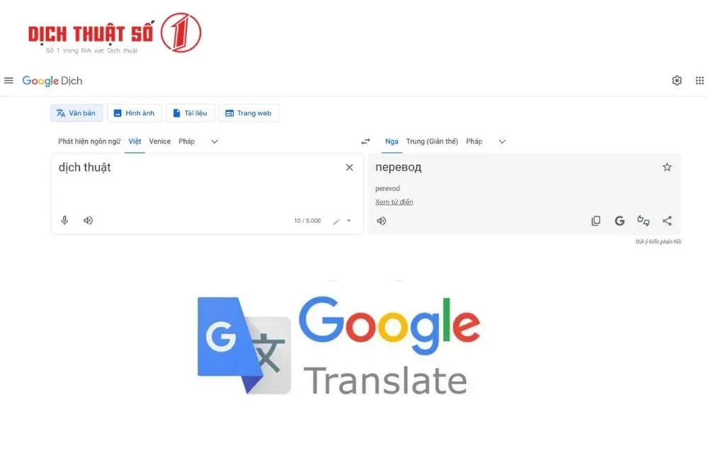 Cách dùng Google dịch tiếng Việt sang tiếng Nga