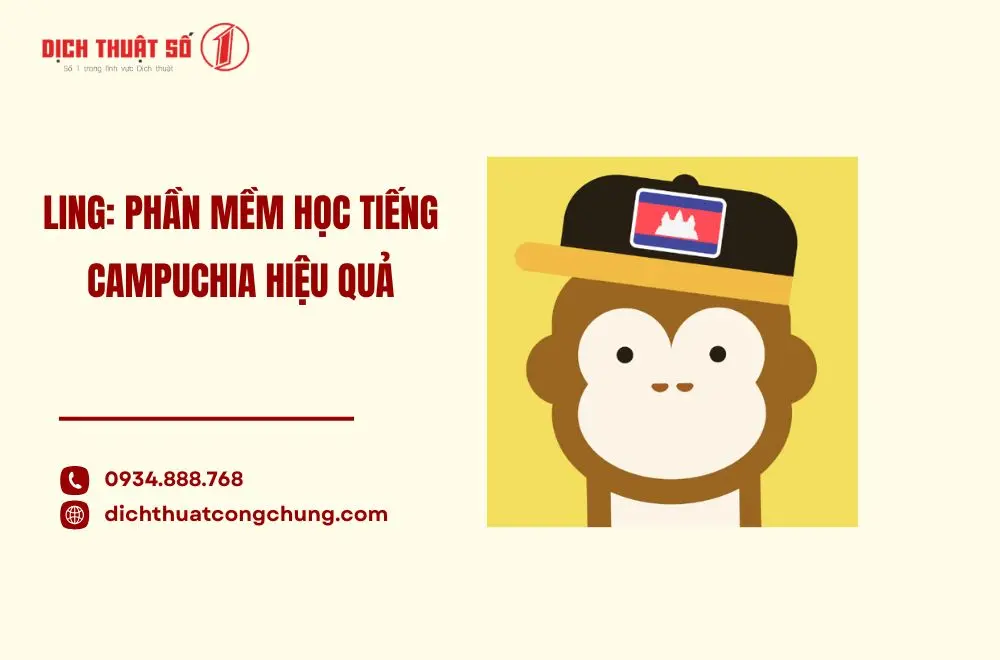Ling: Phần mềm học tiếng Campuchia hiệu quả