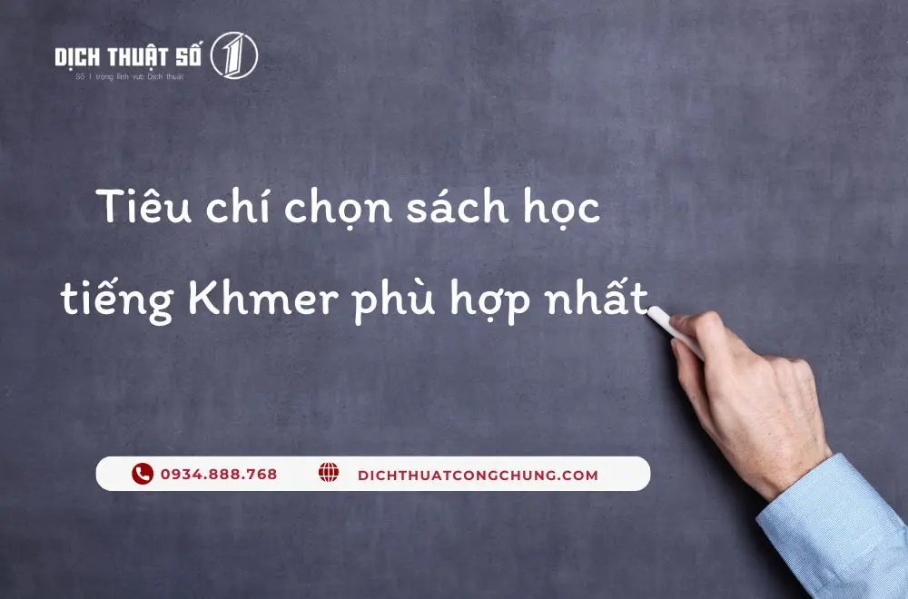 Tiêu chí chọn sách học tiếng Khmer phù hợp
