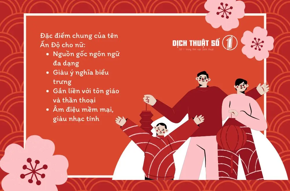 Đặc điểm chung của tên Ấn Độ cho nữ