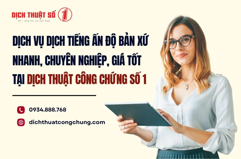 Dịch vụ dịch tiếng Ấn Độ bản xứ chuyên nghiệp, giá tốt