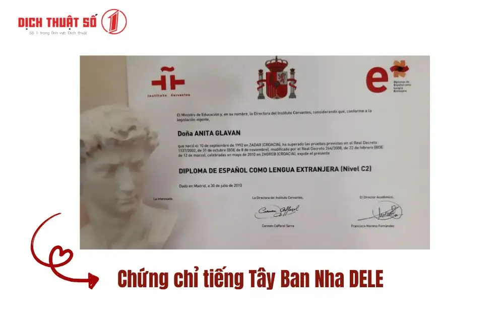 DELE là viết tắt của Diploma de Español como Lengua Extranjera