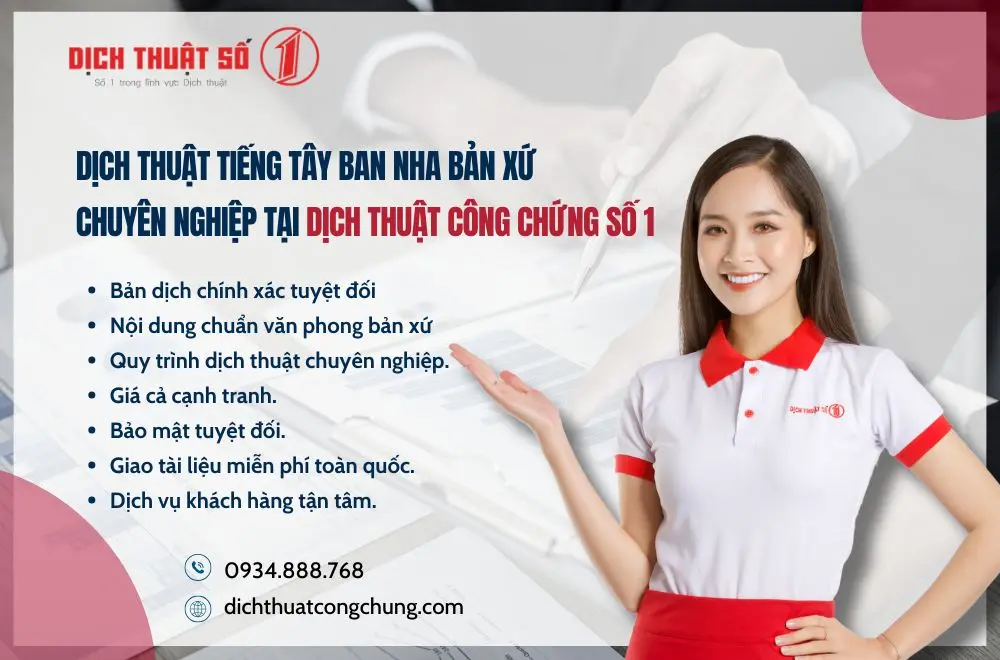 Dịch vụ dịch thuật tiếng Tây Ban Nha bản xứ uy tín từ 2008