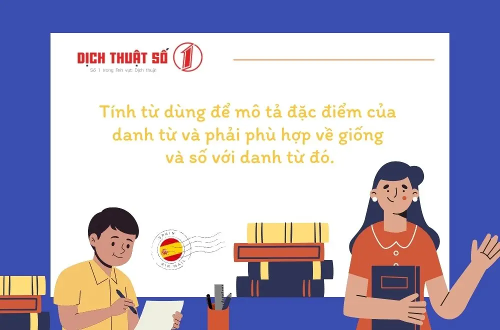 cách dùng tính từ trong ngữ pháp tiếng Tây Ban Nha