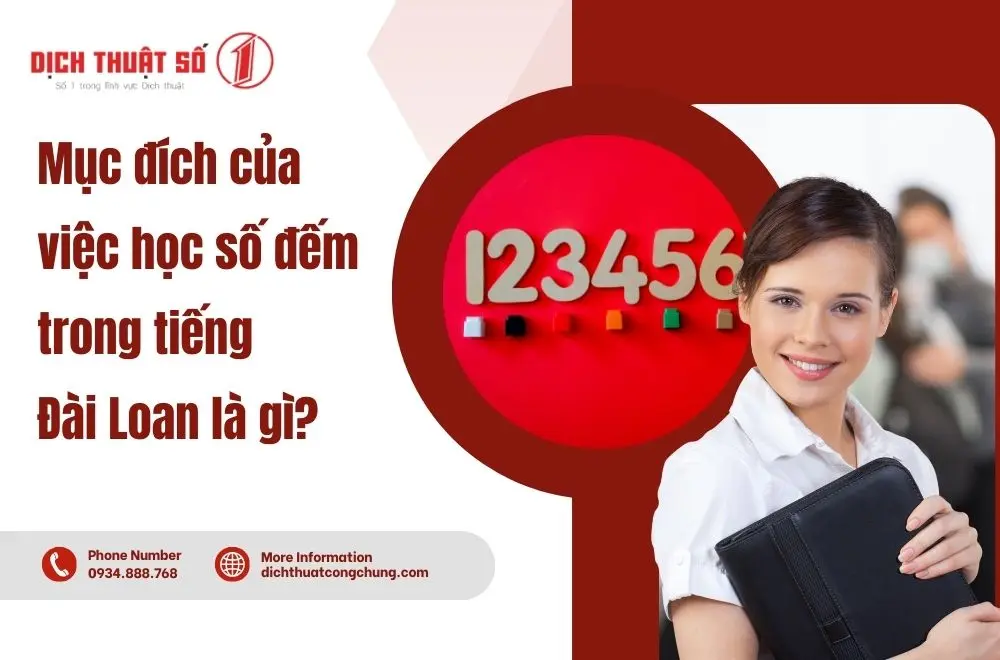 Mục đích của việc học số đếm trong tiếng Đài Loan là gì?