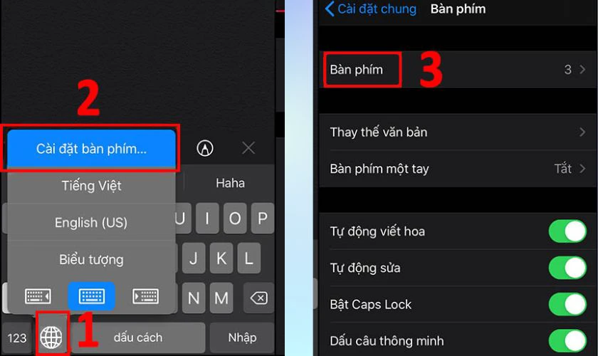 Bước 2 cách cài đặt bàn phím tiếng Nhật trên điện thoại iPhone