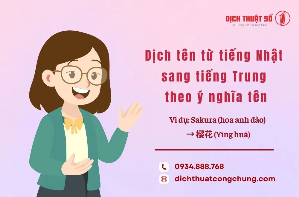 Các phương pháp dịch tên tiếng Nhật sang tiếng Trung