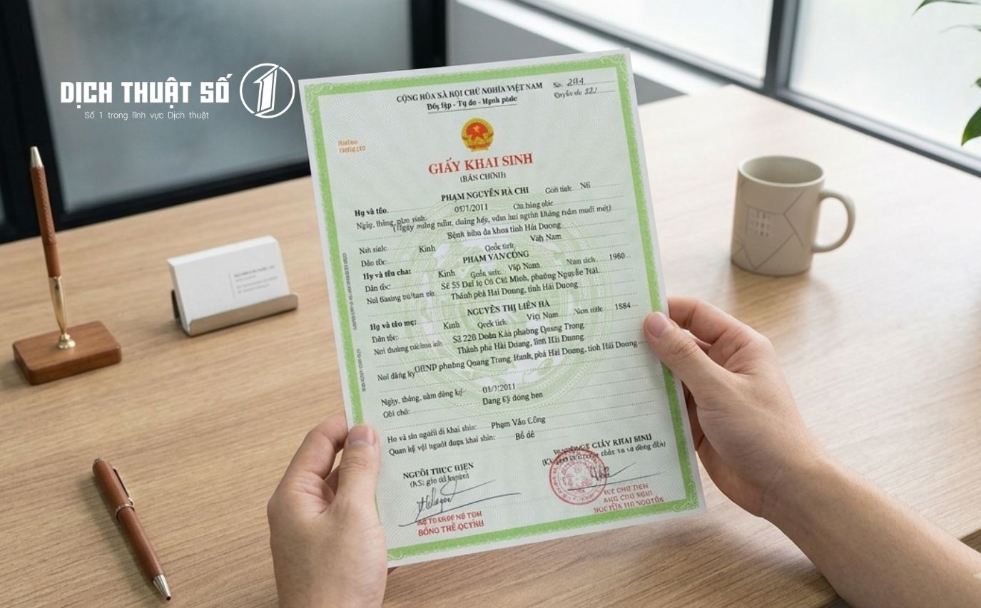 Giấy khai sinh photo công chứng được không​? Thủ tục 2026