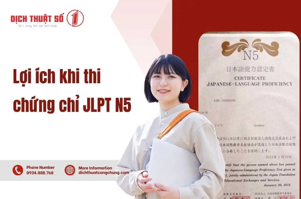 Lợi ích khi thi chứng chỉ JLPT N5 