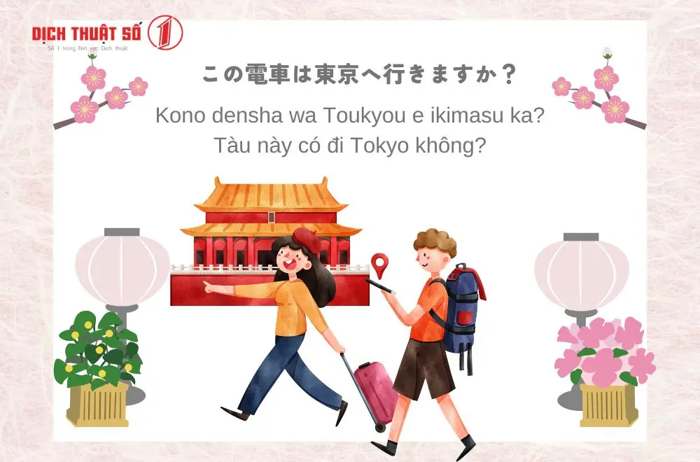 Những câu giao tiếp tiếng Nhật thông dụng khi đi du lịch