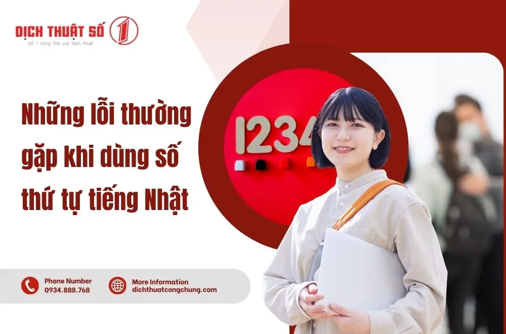Những lỗi thường gặp khi dùng số thứ tự tiếng Nhật