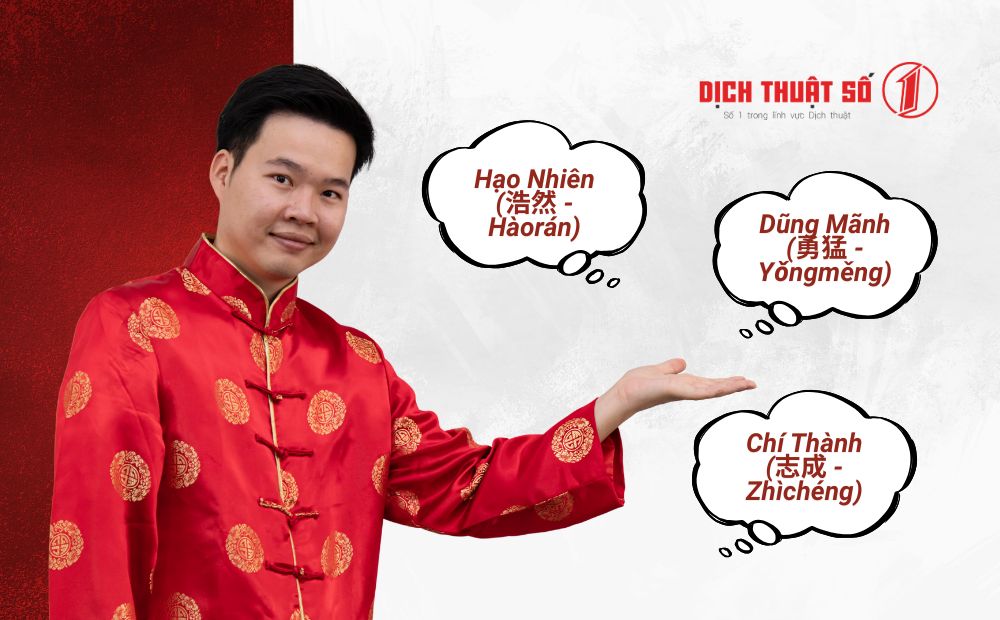 Tên tiếng Hoa hay cho nam​ ý nghĩa mạnh mẽ, dũng cảm
