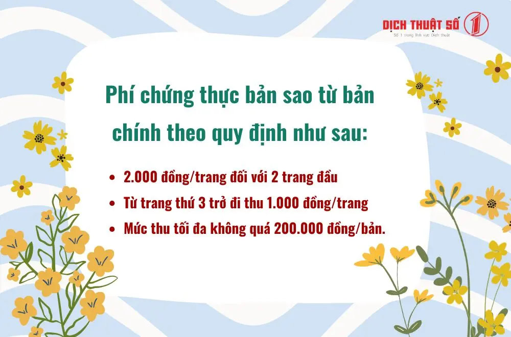 Cách tính phí chứng thực bản sao từ bản chính theo quy địng của pháp luật