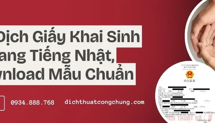Bản Dịch Giấy Khai Sinh Bằng Tiếng Nhật, Download Mẫu Chuẩn