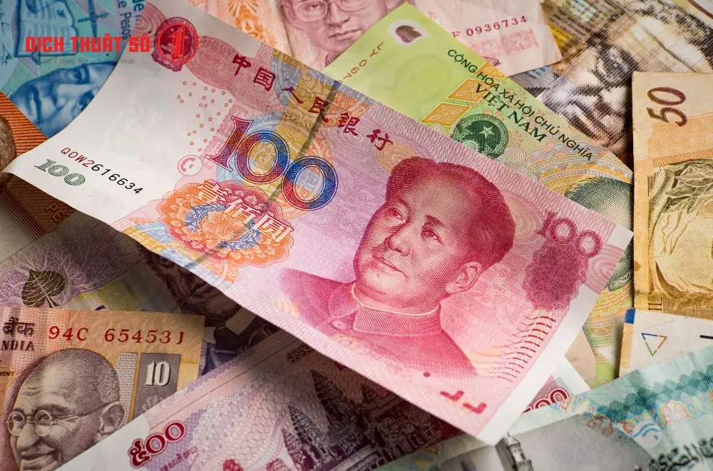 Tiền của Trung Quốc có tên chính thức là Nhân dân tệ (人民币 – Rénmínbì)