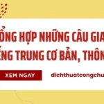 Tổng Hợp 1000 Câu Giao Tiếp Tiếng Trung Cơ Bản, Thường Dùng