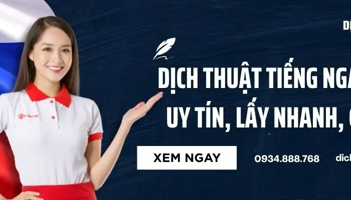 Dịch thuật công chứng tiếng Nga tại Hà Nội nhanh, giá rẻ