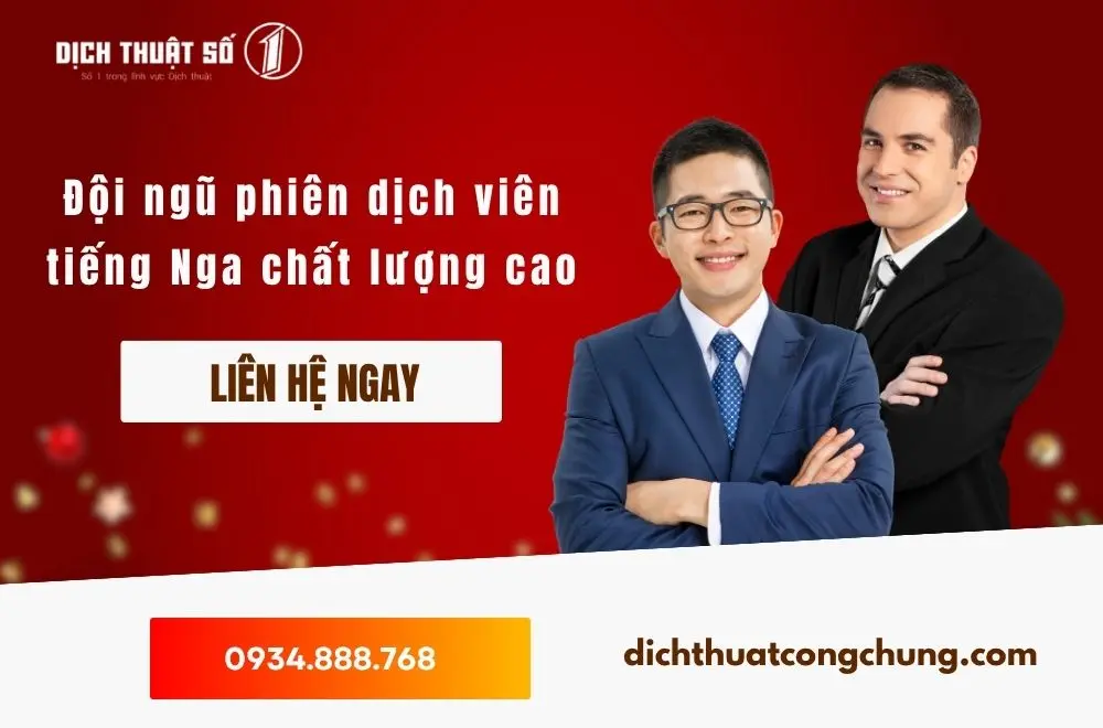 Đội ngũ phiên dịch viên tiếng Nga chất lượng cao